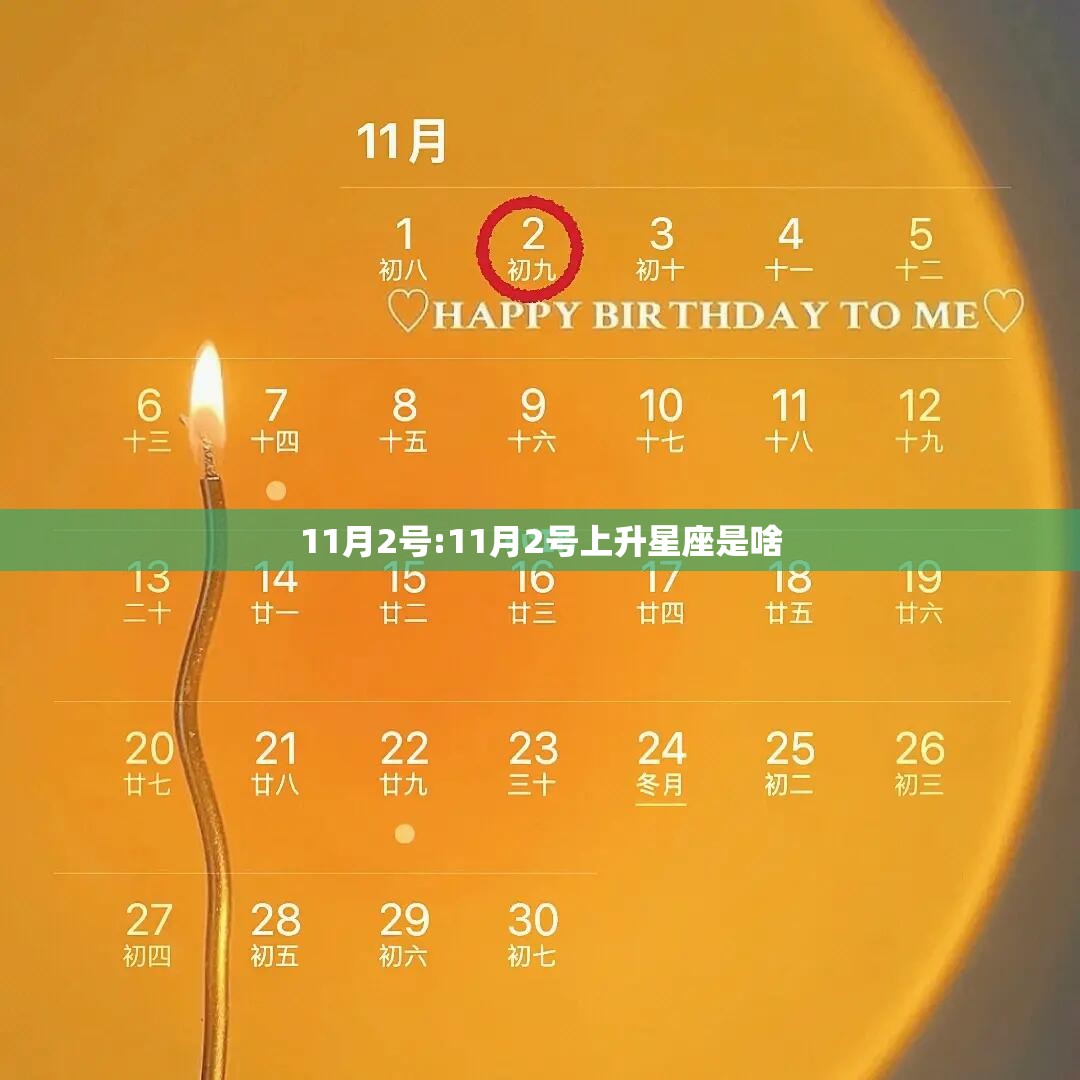 11月2号:11月2号上升星座是啥