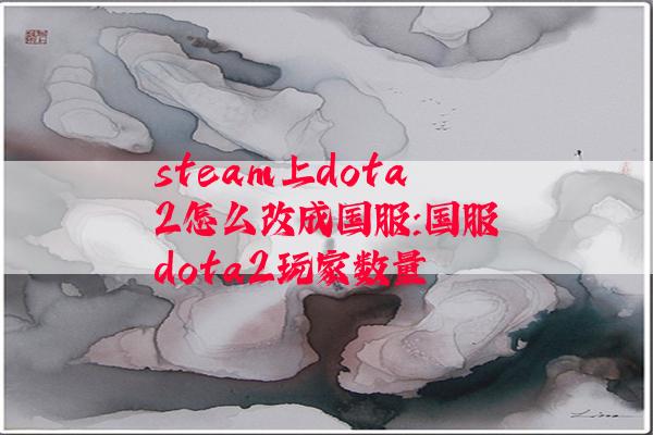 steam上dota2怎么改成国服:国服dota2玩家数量