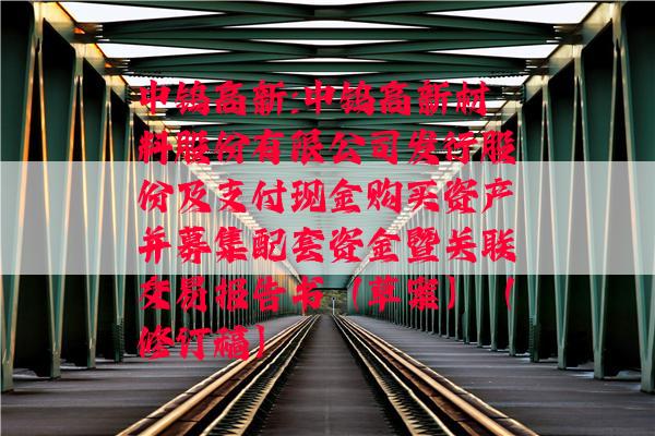 中钨高新:中钨高新材料股份有限公司发行股份及支付现金购买资产并募集配套资金暨关联交易报告书（草案）（修订稿）